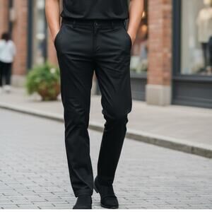 Oakley Chino Tech Golf Pants Black Athletic Straight Leg Stretch Mens Size 36